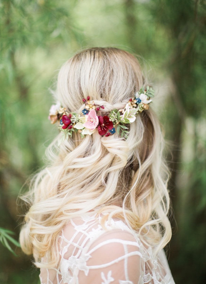 flower crown wedding etsy 