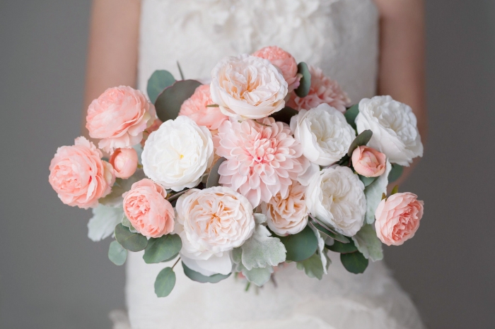 blush bridal bouquet etsy 