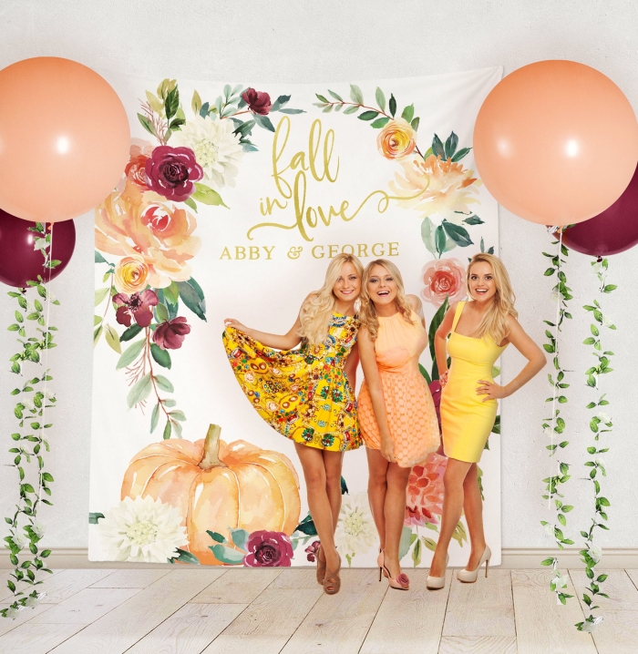 bridal shower photo backdrop 