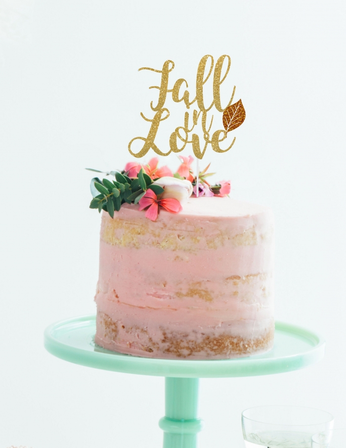 bridal shower cake topper