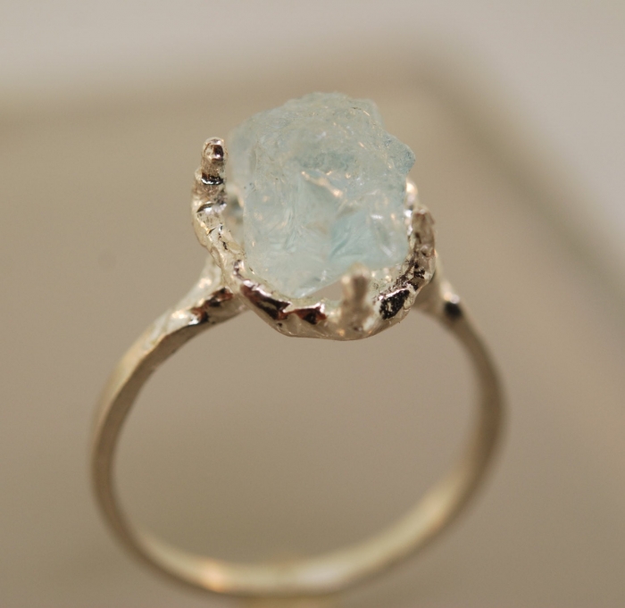 raw gemstone engagement ring under 100