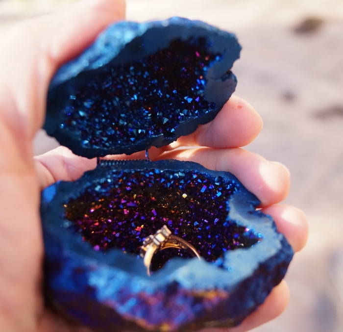 geode wedding ring box 