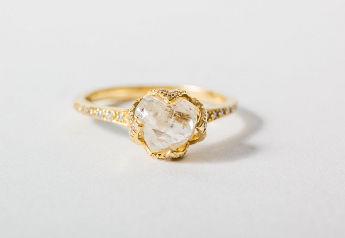 raw diamond ring