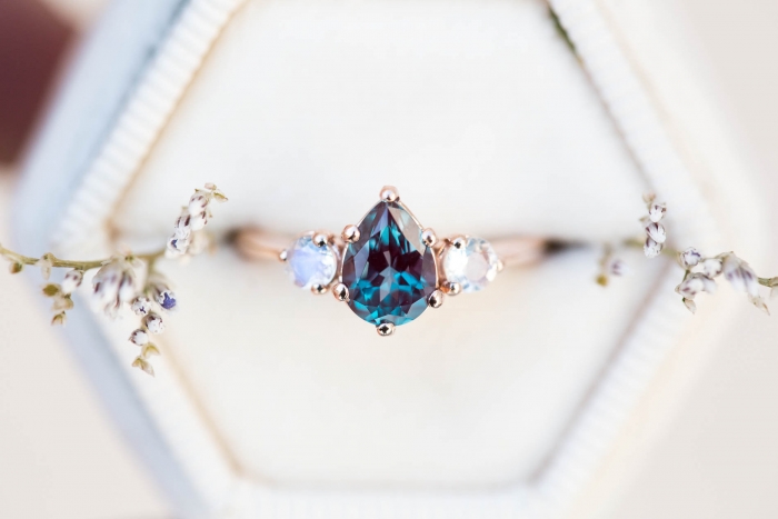 Unique colored outlet engagement rings