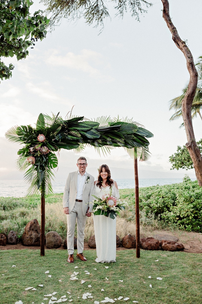 small boho wedding in hawaii