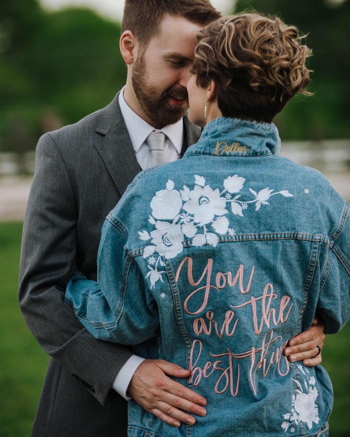 embroidered bridal jacket