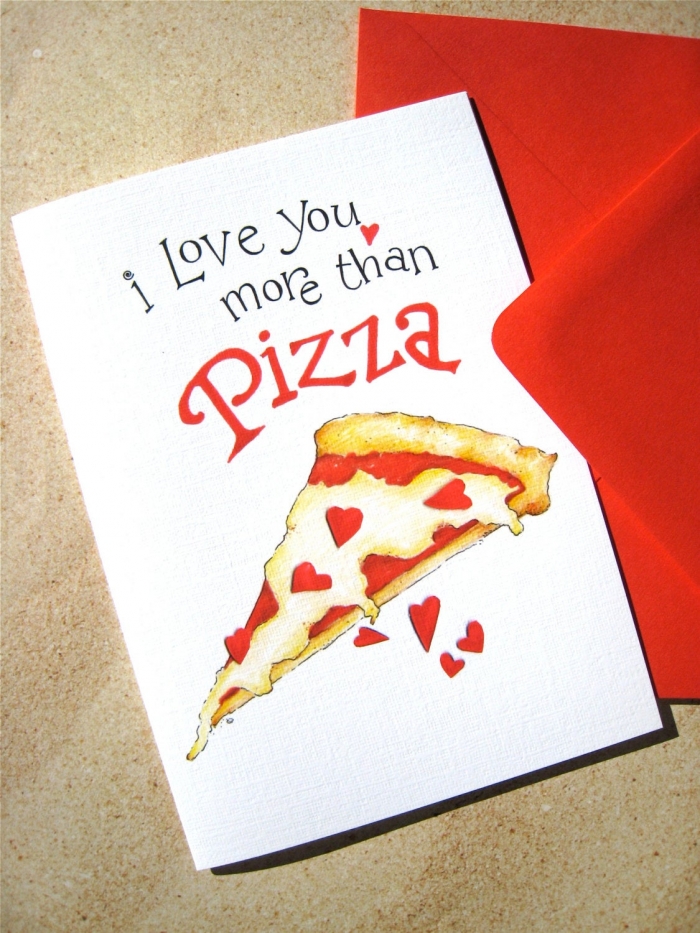 food valentines card 