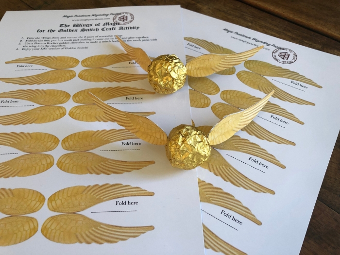 diy golden snitch wedding