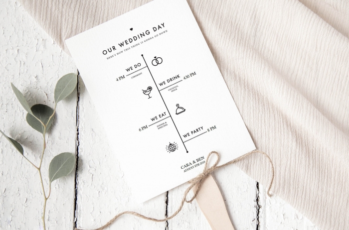 wedding program minimalist 