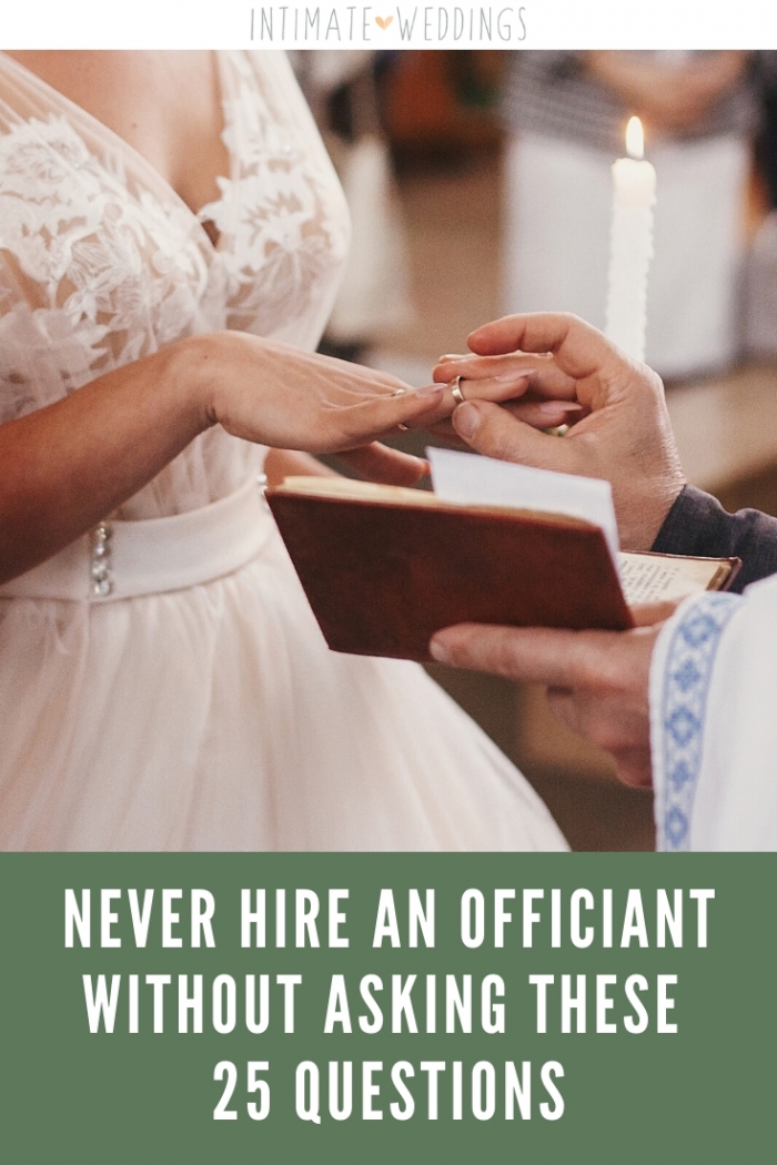 questions to ask wedding officiant 