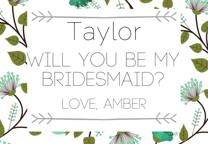 Will you be my bridesmaid free label