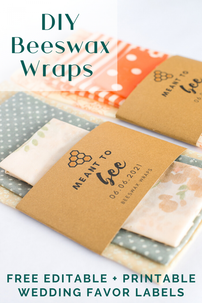 DIY Beeswax Wraps with Free Printable + Editable Favor Labels