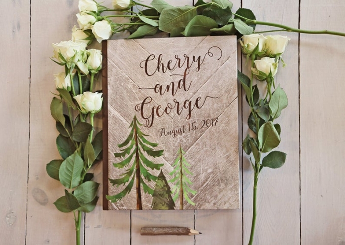 rustic wedding guestbook