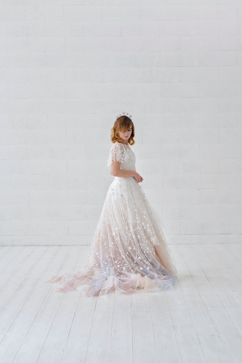 Pluto Inspired Wedding Dress main image 1