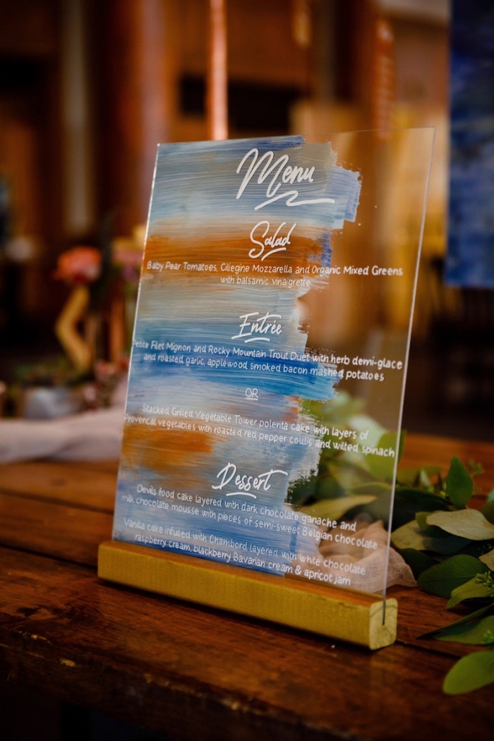 wedding menu sign 