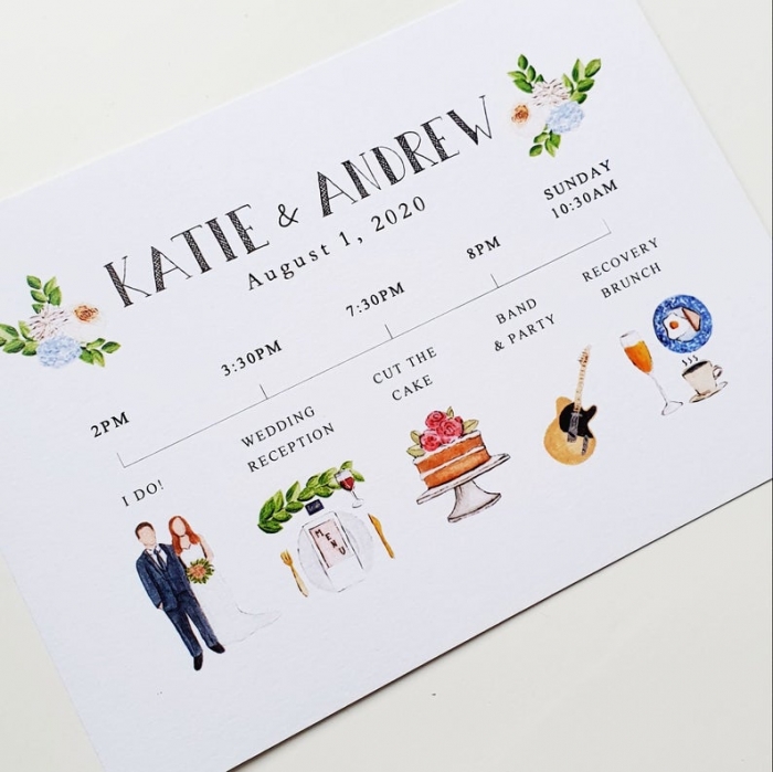 custom illustrated wedding invitations etsy unique wedding ideas 