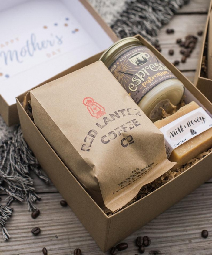 coffee gift box with espresso candle