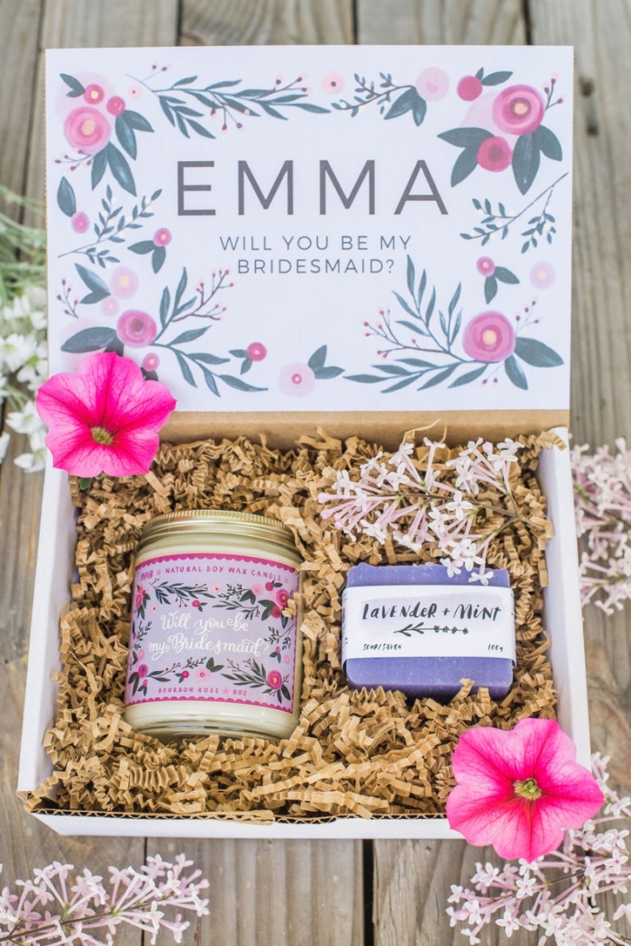 personalized bridesmaid proposal gift box 