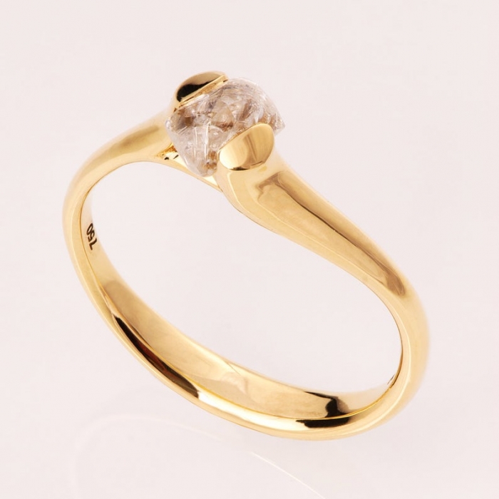 gold raw engagement ring