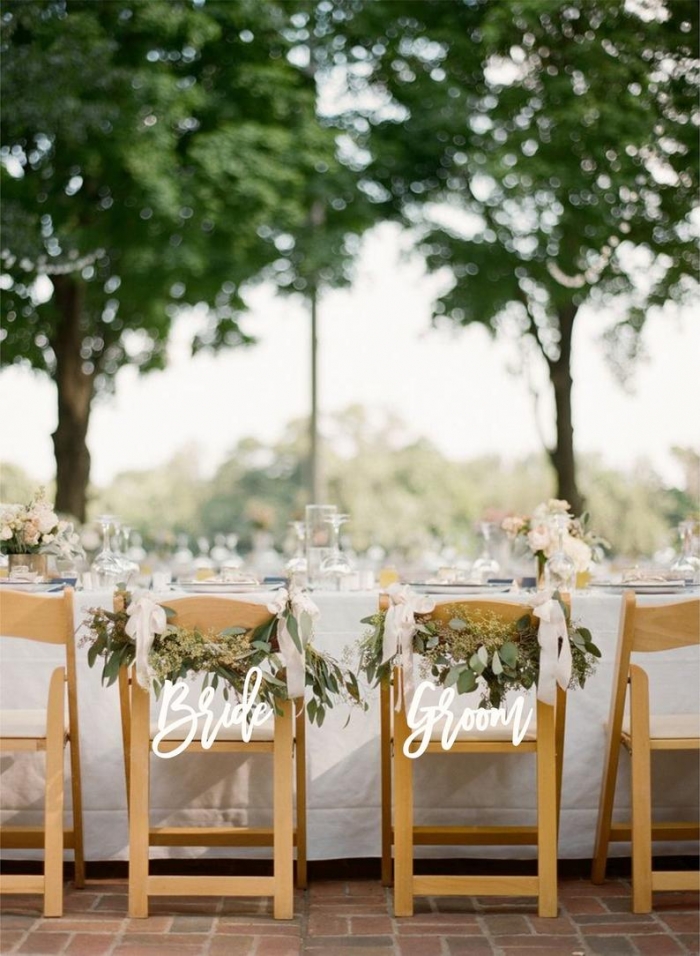 wedding chair signs